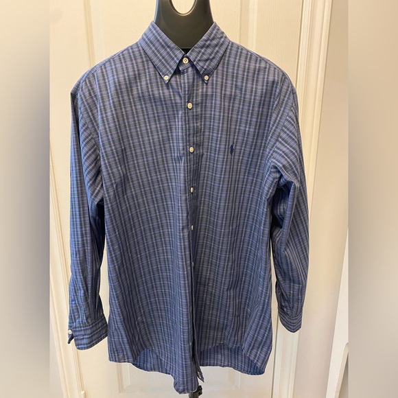 Ralph Lauren Men's Purple and Green Plaid Shirt - Picture 2 of 5